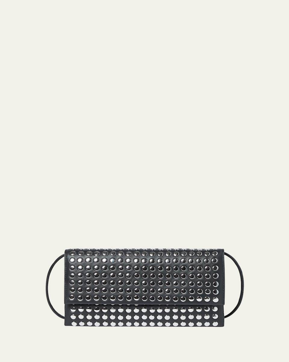 Charlee Studded Flap Leather Shoulder Bag